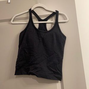 Black Lululemon Cropped racetrack tank